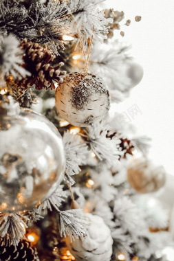 圣诞白色铃铛礼物背景
