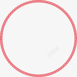 圆形古典纸质边框中国传统古典会问边框元素高清图片