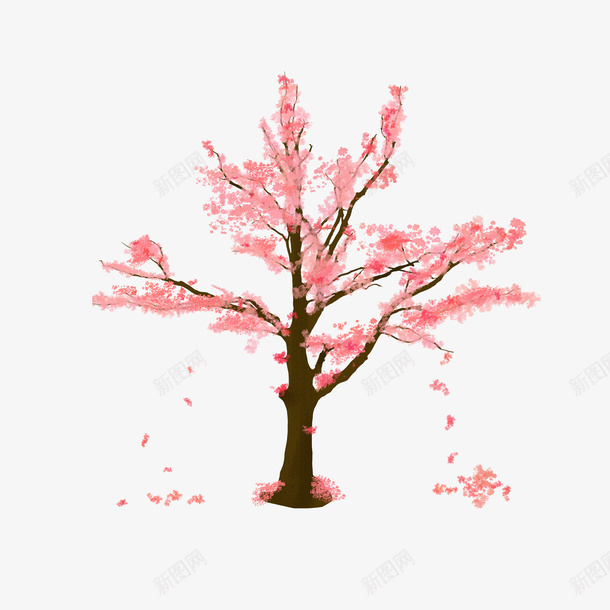 梅花手绘花树樱花树春天png免抠素材_88icon https://88icon.com 一树花开 手绘 春天 梅花 樱花树 水彩