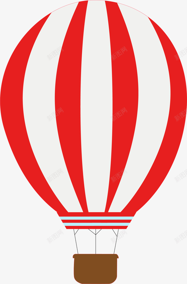 红红火火的热气球png免抠素材_88icon https://88icon.com 元素 免抠 热气球 空气球 红色