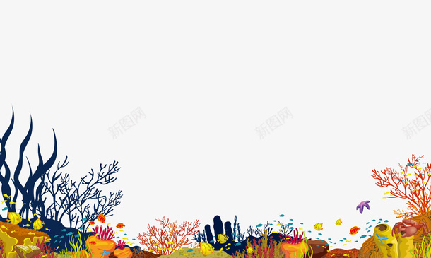 海底世界背景底部png免抠素材_88icon https://88icon.com 海底 背景 素材 免扣