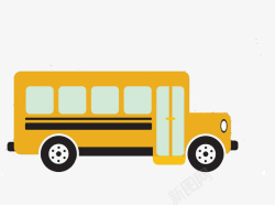 学校巴士车卡通元素校车高清图片