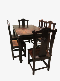 红木家具古典中式餐台素材