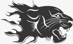 老虎装饰画免抠黑白设计元素动物装饰画老虎高清图片