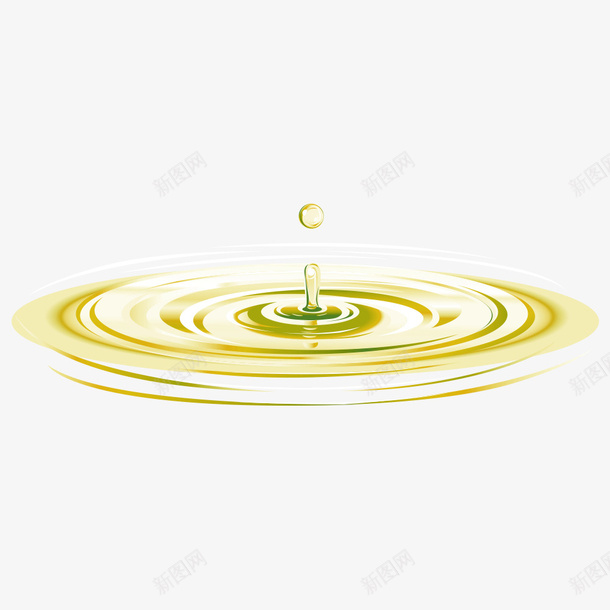 黄色的液体滴落效果png免抠素材_88icon https://88icon.com 液体 水滴 滴落 装饰素材