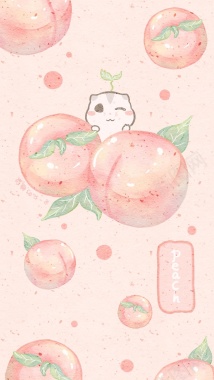 水果元素桃子背景