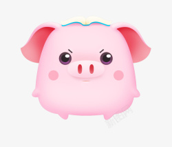 一只粉色的小猪猪素材