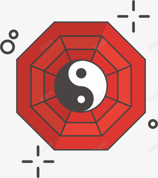 喜庆红色新年素材2png免抠素材_88icon https://88icon.com 元旦素材 八卦 形状 新年元素 新年免扣素材 新年素材 春节元素 春节素材