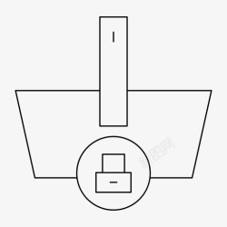 锁买篮子买商业高清图片