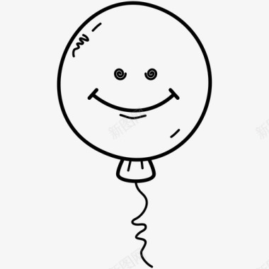 性格微笑气球性格可爱图标