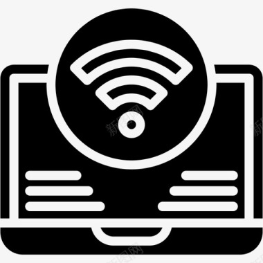 免费wifi服务互联网笔记本电脑图标