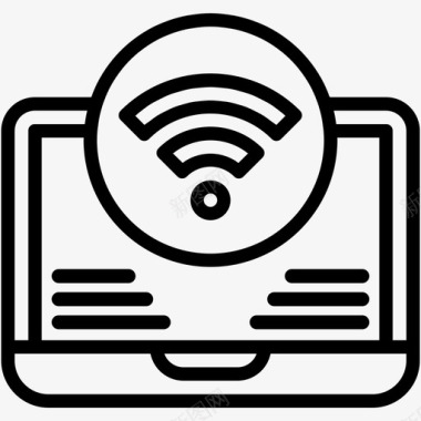 免费wifi服务互联网笔记本电脑图标