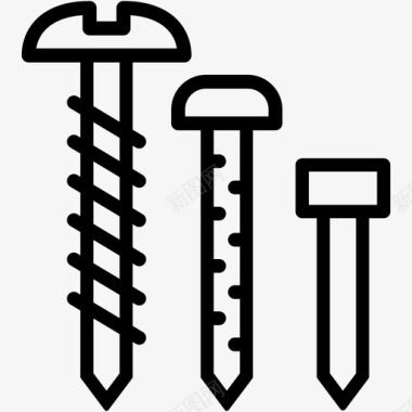 施工工具免费png下载螺钉螺栓施工图标