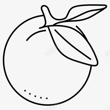 新鲜的柚子苹果橙子图标