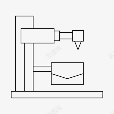 数控铣床机器数控设备图标