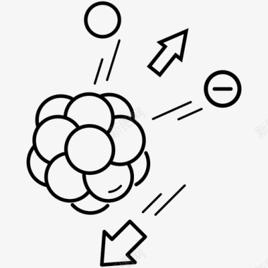 负衰变低能粒子放射性衰变图标