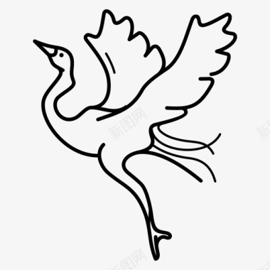 鹤鹤鸟长腿图标