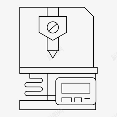 数控铣床机器数控设备图标