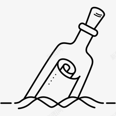 海信最后的希望瓶子里的信息图标