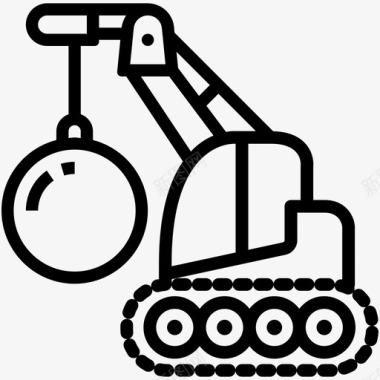 沉船沉船起重机施工运输图标