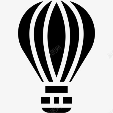 热气球热气球飞行运输图标