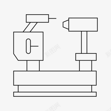 数控铣床机器数控设备图标