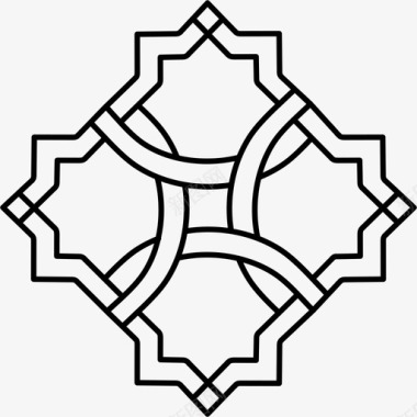 犹太星装饰耶路撒冷卡努卡图标