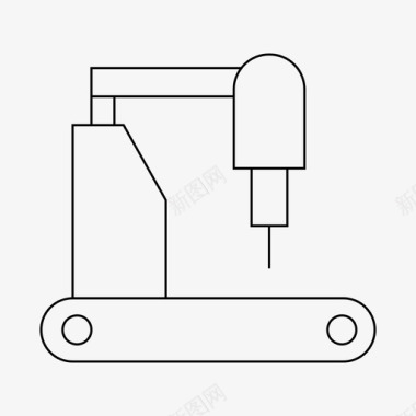 自动化挖掘机机器人自动化工业图标