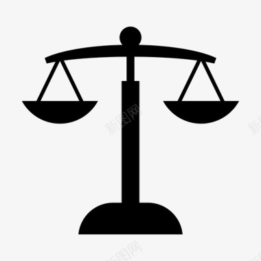 天平正义法庭平等图标