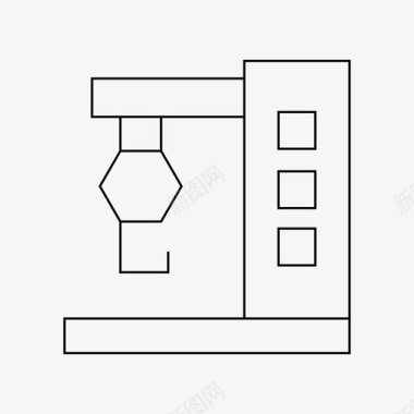 制造机器工厂制造图标