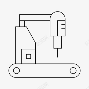 自动化挖掘机机器自动化工业图标