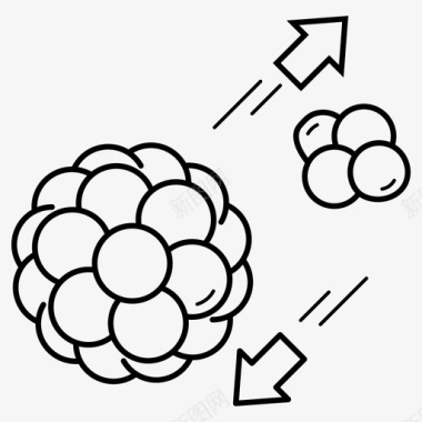 衰变低能粒子放射性衰变图标
