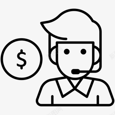 QQ咨询图标咨询货币人力图标