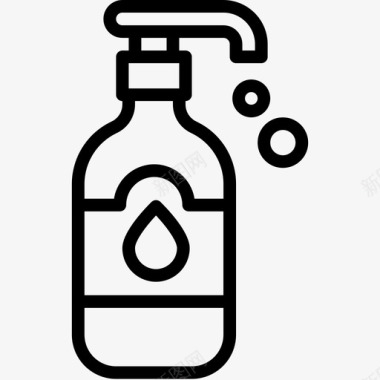 化妆品种类洗发水浴室奶瓶图标