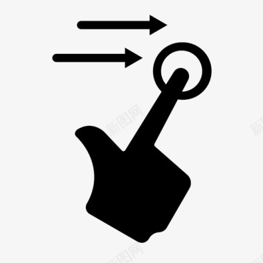 手机左右滑动向右滑动手势指向图标