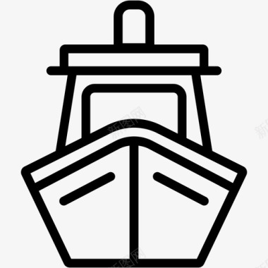 游轮轮船交通工具图标
