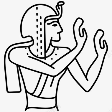 壁画古埃及法老拉美西斯墓国王谷图标