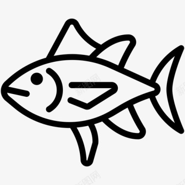 矢量鱼金枪鱼动物鱼图标