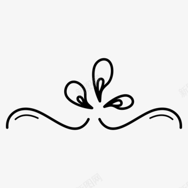 藤蔓花卉装饰分割装饰维多利亚涂鸦图标