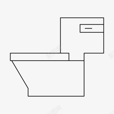 冲水暖水袋卫生间冲水器盥洗室图标