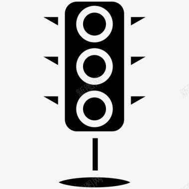 道路红绿灯目的地位置图标