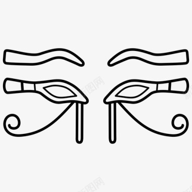 埃及人荷鲁斯之眼古埃及人健康图标
