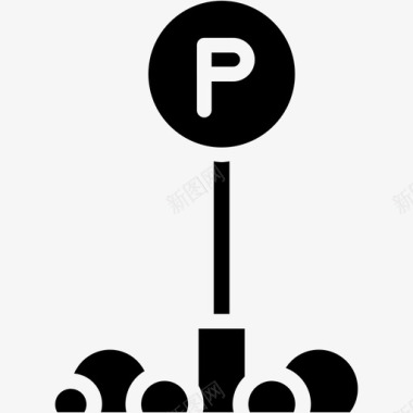 道路停车标志道路符号图标