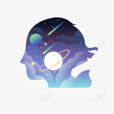 蓝紫色星空png免抠素材_88icon https://88icon.com 蓝紫色 星空