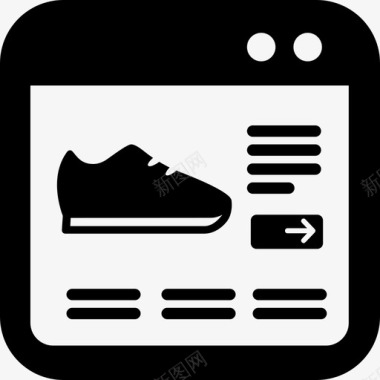 鞋类电子商务商店鞋类在线图标