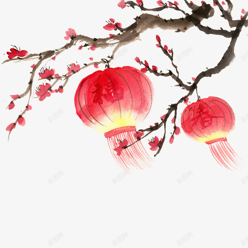 梅花红梅冬新年过年年货节新年狂欢新年猫的觉悟png免抠素材_88icon https://88icon.com 新年 梅花 红梅 过年 年货 狂欢 觉悟