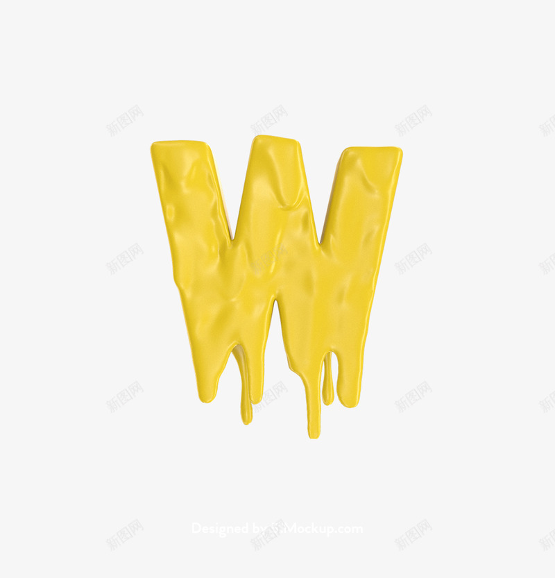 油漆质感融化奶酪质感3D英文字母png免抠素材_88icon https://88icon.com 质感 油漆 融化 奶酪 英文 字母