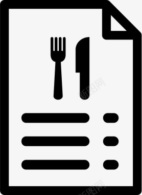 餐厅菜单餐饮食品图标