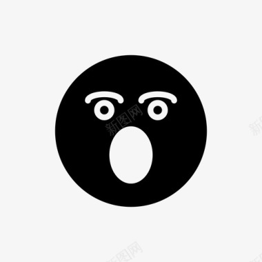惊愕恐惧表情图标