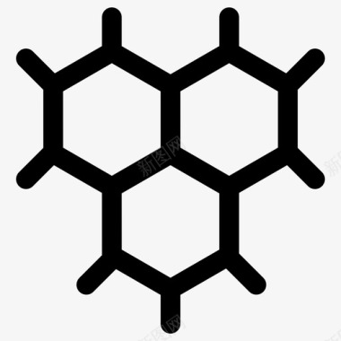 矢量零食有机标识有机化学化学现象化学过程图标